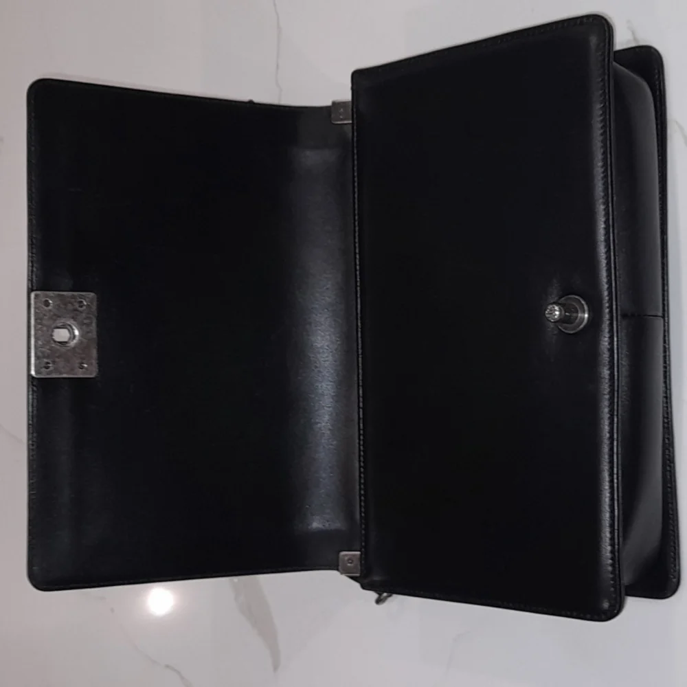 Authentic Chanel Boy Bag Crossbody in Black